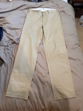 Engineered Garments Men's Khaki Straight-Leg Chino Pants Sz 32